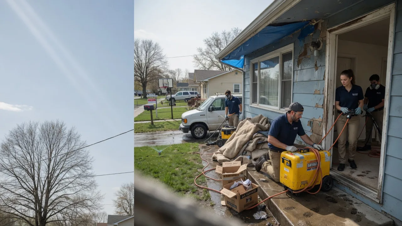 Basement Flood Cleanup in Benld, IL near me